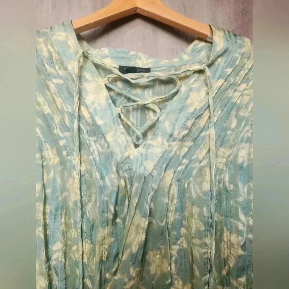 Rag & Bone New York Sachi Floral Top in Green Floral Sheer M Women's - Picture 5 of 13